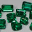 Smeraldi colombiani certificati con ottimi saturation, hue e tone.